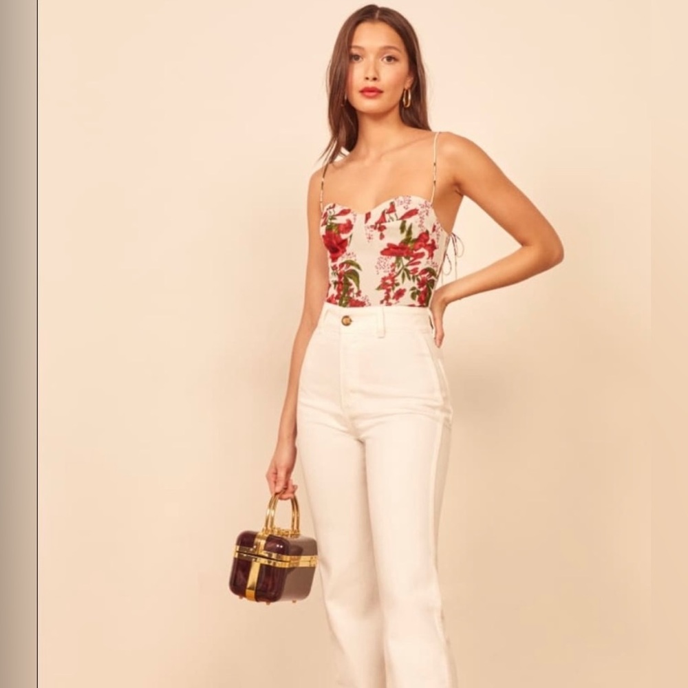 Reformation Liza Top in Georgette